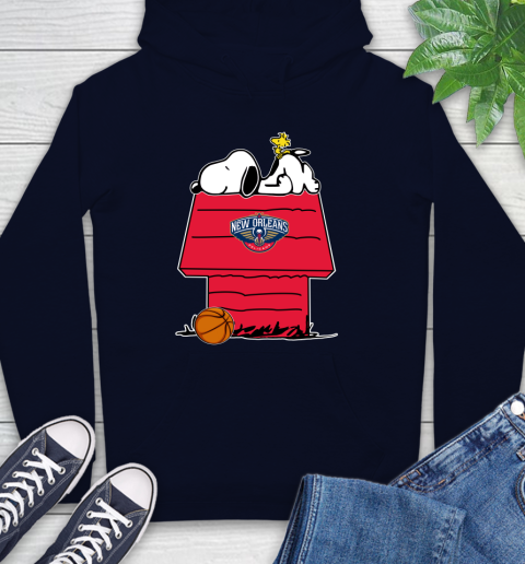 New Orleans Pelicans NBA Basketball Snoopy Woodstock The Peanuts Movie Hoodie 4