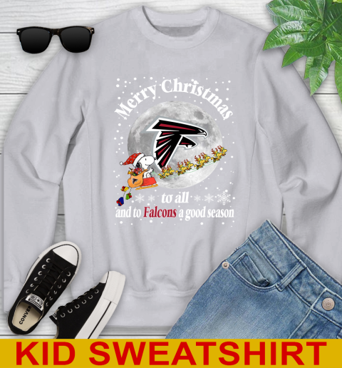 Atlanta Falcons Merry Christmas To All And ToF alcons A Good Season NFL Football Sports Youth Sweatshirt 3