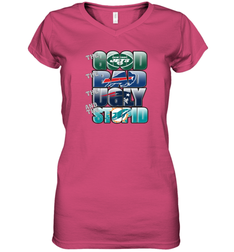 NFL The Good Bad Ugly Stupid Mashup New York Jets Women's V-Neck T-Shirt -  Rookbrand