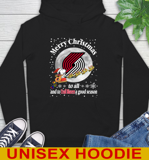 Portland Trail Blazers Merry Christmas To All And To Trail Blazers A Good Season NBA Basketball Sports Hoodie