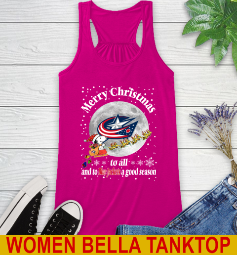 Columbus Blue Jackets Merry Christmas To All And To Blue Jackets A Good Season NHL Hockey Sports Racerback Tank 6
