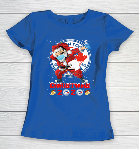 Toronto Blue Jays Funny Santa Claus Dabbing Christmas 2020 MLB Women's T-Shirt 8