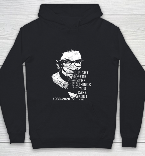 Notorious RBG 1933  2020 Fight for the things you care about RBG Youth Hoodie