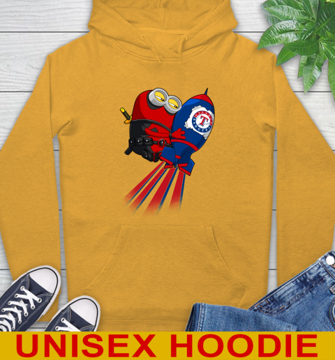 MLB Baseball Texas Rangers Deadpool Minion Marvel Shirt Hoodie 2