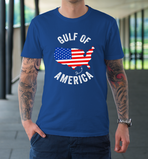 Gulf of USA America Funny Gulf of Mexico USA Flag Map July 4th T-Shirt 7
