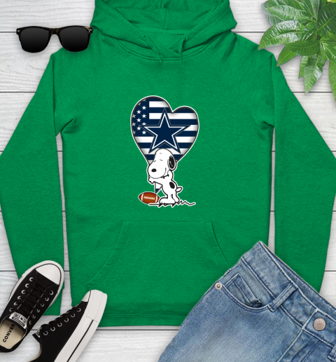 Dallas Cowboys NFL Football The Peanuts Movie Adorable Snoopy Youth Hoodie 7