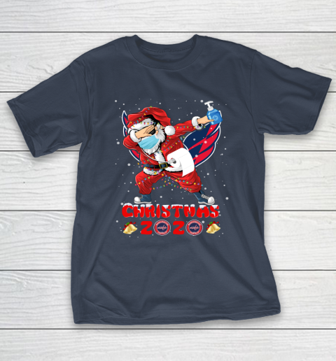 Washington Capitals Funny Santa Claus Dabbing Christmas 2020 NHL T-Shirt 3