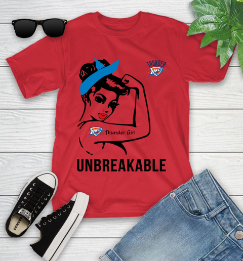 NBA Oklahoma City Thunder Girl Unbreakable Basketball Sports Youth T-Shirt 8