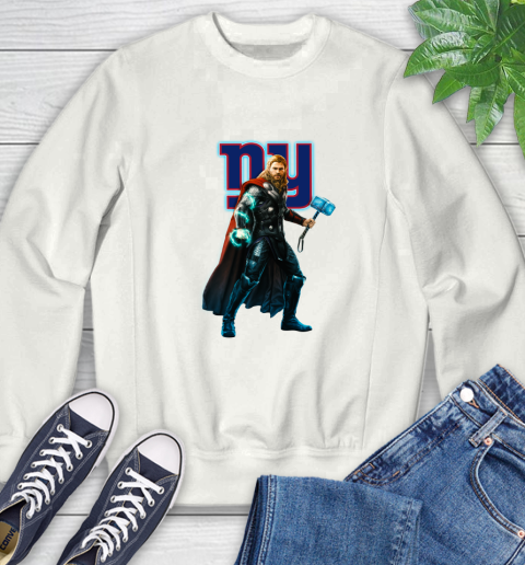 NFL Thor Avengers Endgame Football New York Giants Sweatshirt