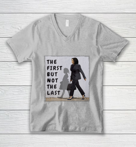 The First But Not The Last Kamala Harris Ruby Bridges Madam V-Neck T-Shirt 3