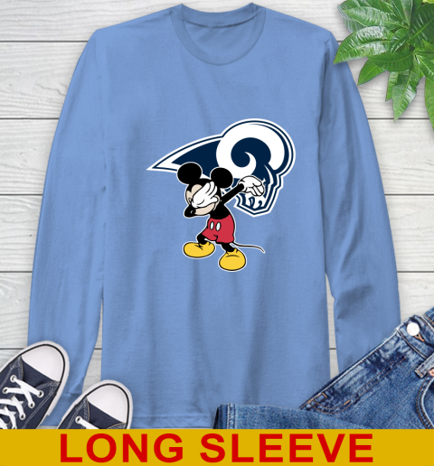 Los Angeles Rams NFL Football Dabbing Mickey Disney Sports Long Sleeve T-Shirt 11