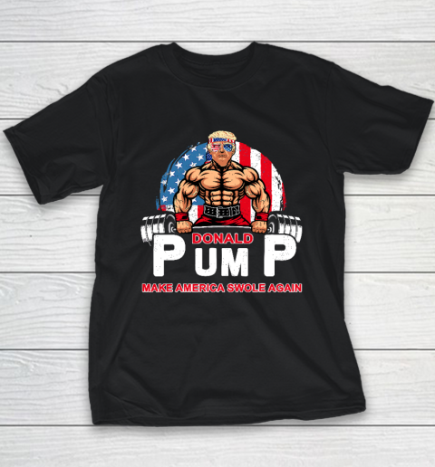 Funny Donald Pump Swole America Gym Fitness Trump 2024 Youth T-Shirt