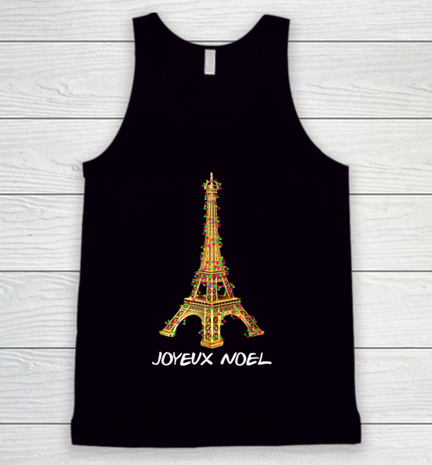 Joyeux Noel French Merry Christmas Eiffel Tower Tank Top