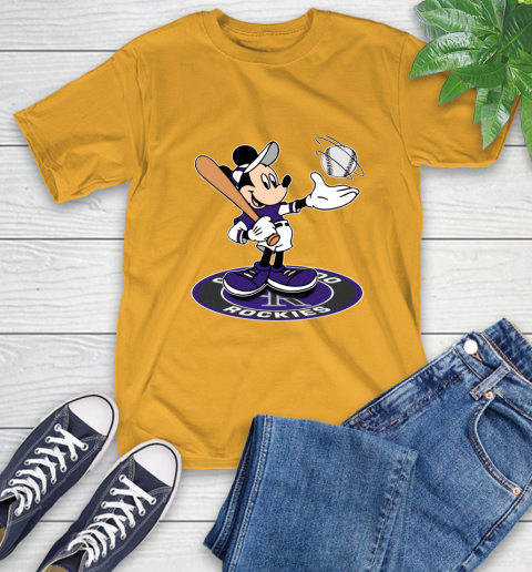 MLB Baseball Colorado Rockies Cheerful Mickey Disney Shirt T-Shirt 4 MLB Baseball Colorado Rockies Cheerful Mickey Disney Shirt T-Shirt - Image 4