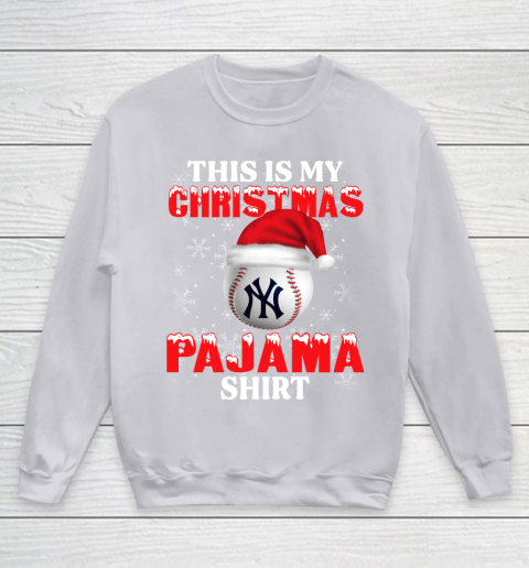 New York Yankees This Is My Christmas Pajama Shirt MLB Youth Sweatshirt 3
