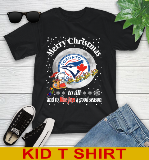 Toronto Blue Jays Merry Christmas To All And To Blue Jays A Good Season MLB Baseball Sports Youth T-Shirt