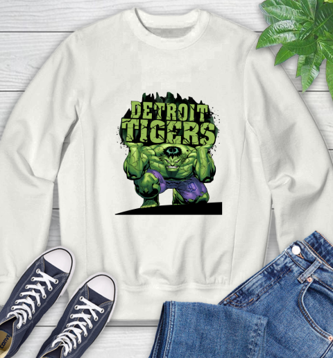 Detroit Tigers MLB Baseball Incredible Hulk Marvel Avengers Sports Sweatshirt