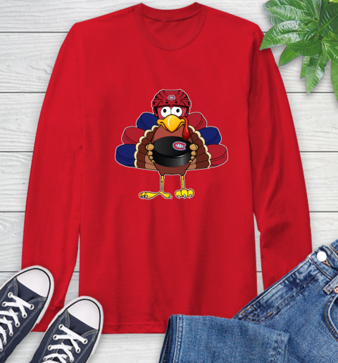 Montreal Canadiens Turkey Thanksgiving Day Long Sleeve T-Shirt 10