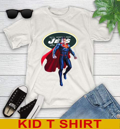 NFL Superman DC Sports Football New York Jets Youth T-Shirt
