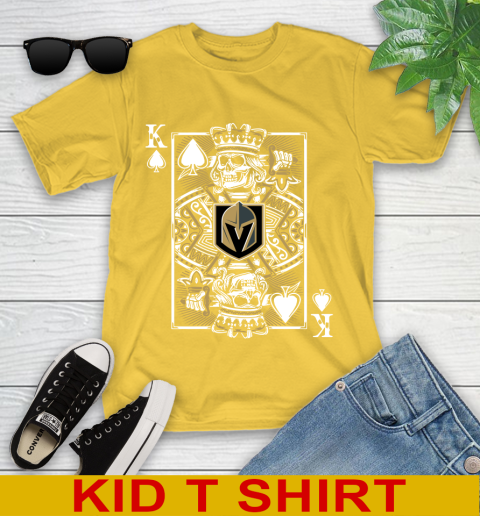 Vegas Golden Knights NHL Hockey The King Of Spades Death Cards Shirt Youth T-Shirt 9