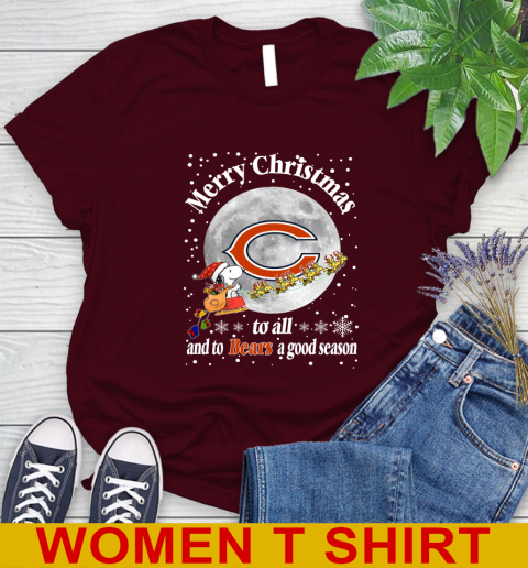 Chicago Bears Merry Christmas To All And To Bears A Good Season NFL Football Sports Women's T-Shirt 6