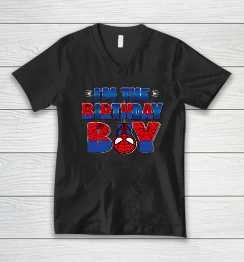 Im The Birthday Boy Spider Family Matching V-Neck T-Shirt