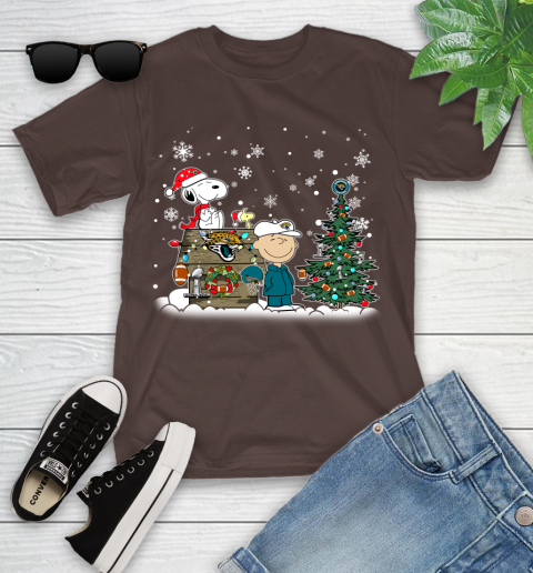 NFL Jacksonville Jaguars Snoopy Charlie Brown Christmas Football Super Bowl Sports Youth T-Shirt 7