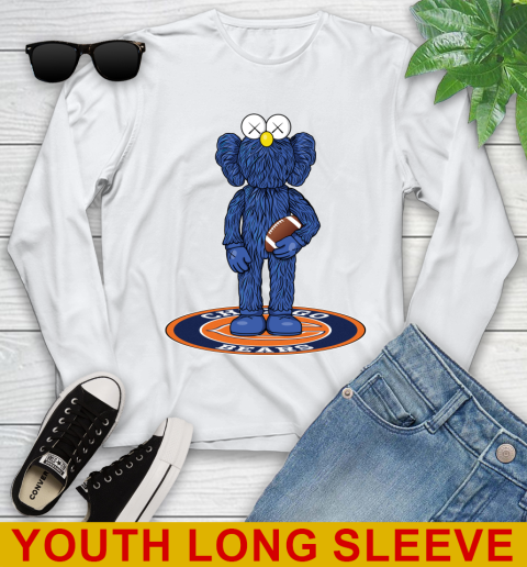 NFL Football Chicago Bears Kaws Bff Blue Figure Shirt Youth Long Sleeve