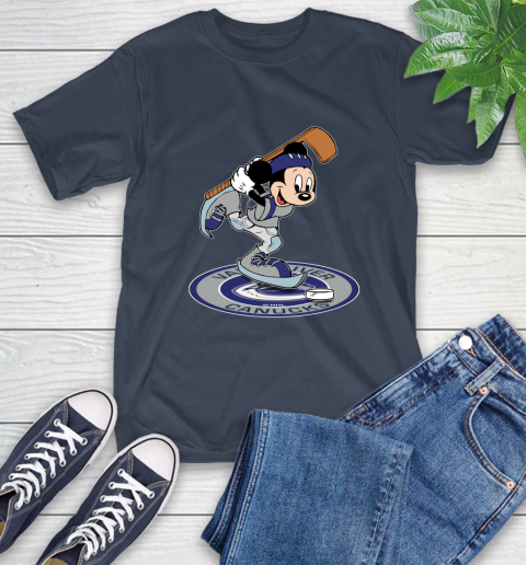 NHL Hockey Vancouver Canucks Cheerful Mickey Disney Shirt T-Shirt - Image 5