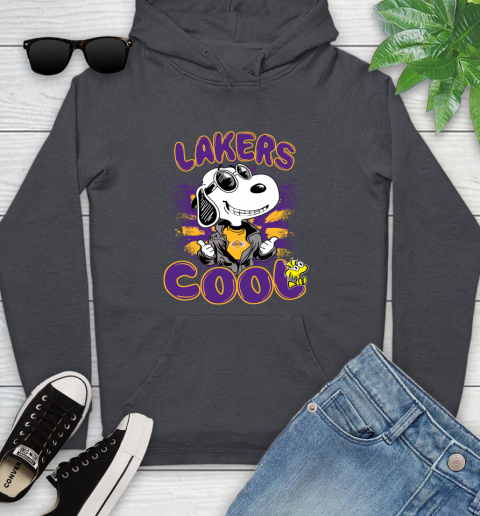NBA Basketball Los Angeles Lakers Cool Snoopy Shirt Youth Hoodie 8