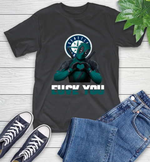 MLB Seattle Mariners Deadpool Love You Fuck You Baseball Sports T-Shirt