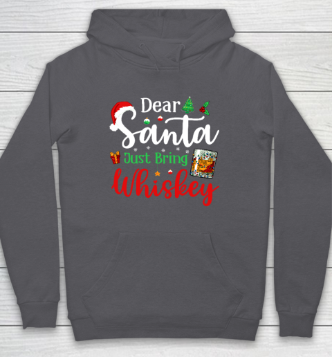 Funny Dear Santa Just Bring Whiskey Christmas Pajamas Hoodie 4