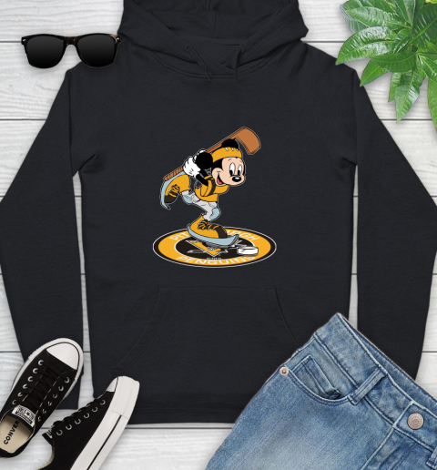 NHL Hockey Pittsburgh Penguins Cheerful Mickey Disney Shirt Youth Hoodie