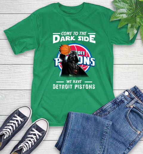 NBA Come To The Dark Side We Have Detroit Pistons Star Wars Darth Vader Basketball T-Shirt 7