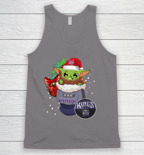 Sacramento Kings Christmas Baby Yoda Star Wars Funny Happy NBA Tank Top 7