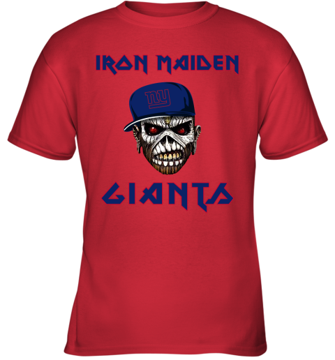 NFL New York Giants Iron Maiden Rock Band Music Football Sports rjmTWKYC5KP youth t shirt 26 95 151514 front red