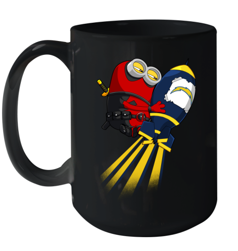 NFL Football Los Angeles Chargers Deadpool Minion Marvel Shirt Ceramic Mug 15oz