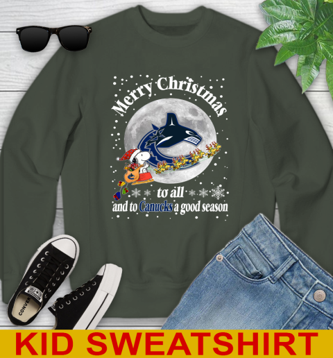 Vancouver Canucks Merry Christmas To All And To Canucks A Good Season NHL Hockey Sports Youth Sweatshirt 8