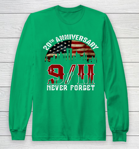Never Forget 9 11 20th Anniversary Patriot Day 2021 Long Sleeve T-Shirt 4