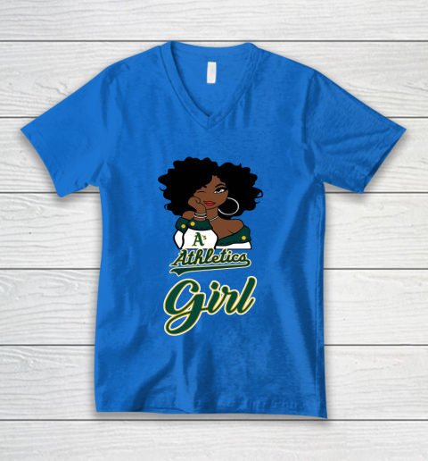 Oakland Athleticss Girl MLB V-Neck T-Shirt 6