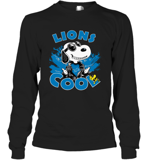 Detroit Lions Snoopy Joe Cool We're Awesome Long Sleeve T-Shirt