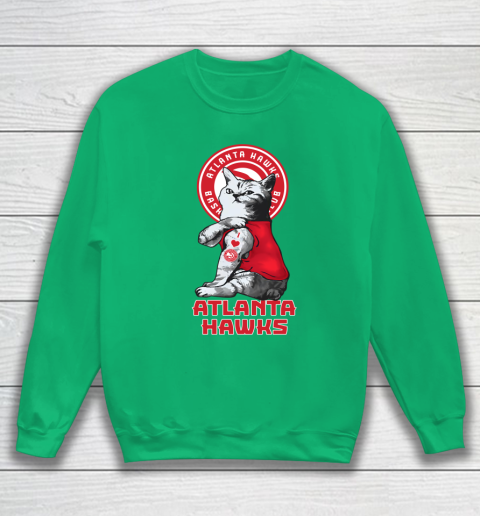 NBA Basketball My Cat Loves Atlanta Hawks Sweatshirt 5