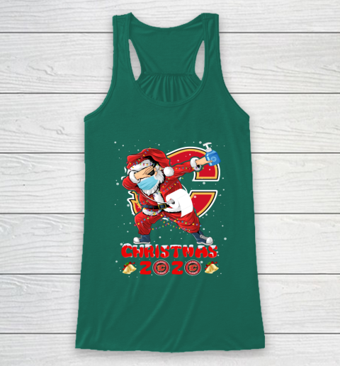 Calgary Flames Funny Santa Claus Dabbing Christmas 2020 NHL Racerback Tank 5