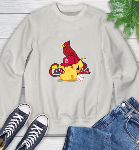 MLB Pikachu Baseball Sports St.Louis Cardinals Sweatshirt