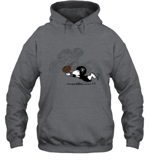 Oakland Raiders Snoopy Plays The Football Game Hoodie