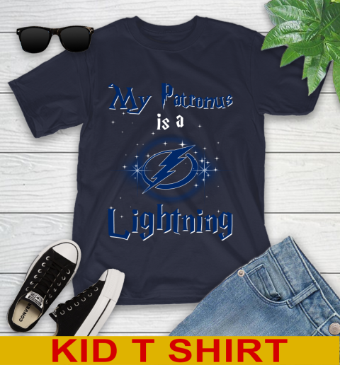 NHL Hockey Harry Potter My Patronus Is A Tampa Bay Lightning Youth T-Shirt 2
