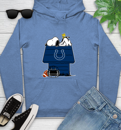 Indianapolis Colts NFL Football Snoopy Woodstock The Peanuts Movie Youth Hoodie 12