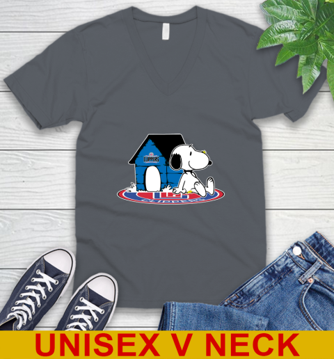 NBA Basketball LA Clippers Snoopy The Peanuts Movie Shirt V-Neck T-Shirt 5