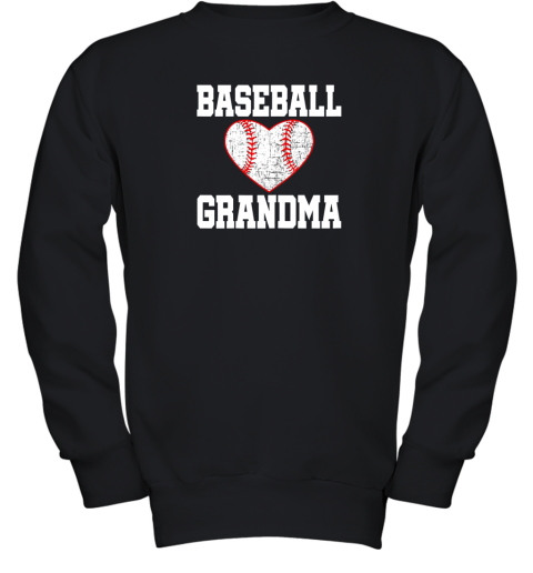 Vintage Baseball Grandma Funny Gift Youth Sweatshirt