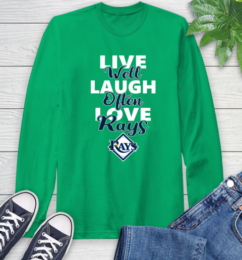 MLB Baseball Tampa Bay Rays Live Well Laugh Often Love Shirt Long Sleeve T-Shirt 9